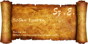 Szőke Eperke névjegykártya